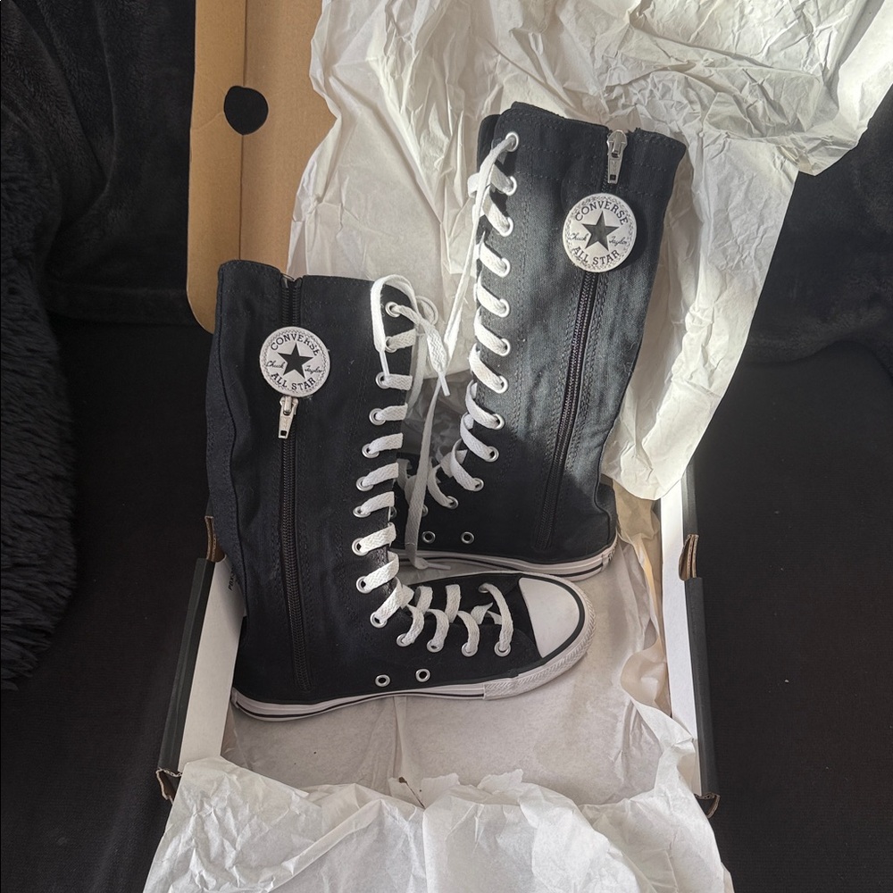 Converse Black Lace-Up Women's Boots